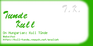 tunde kull business card